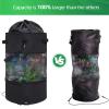 EZAKIE Boat Trash Bag Large Boat Trash Can for 80+ Cans, Boat Trash Container with Bottom Zipper Opening, Outdoor Boat Garbage Sack Storage Bag Hanging Portable Mesh Fishing Boat Accessories (Black) view 2