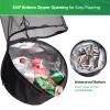 EZAKIE Boat Trash Bag Large Boat Trash Can for 80+ Cans, Boat Trash Container with Bottom Zipper Opening, Outdoor Boat Garbage Sack Storage Bag Hanging Portable Mesh Fishing Boat Accessories (Black) view 3