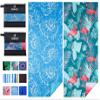 2 Pack Lightweight Thin Beach Towel Oversized 71"x32" Big Extra Large Microfiber Sand Free Towels for Adult Quick Dry Travel Camping Beach Accessories Vacation Essential Gift Blue Shell Flamingo view 1