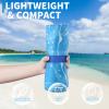 2 Pack Lightweight Thin Beach Towel Oversized 71"x32" Big Extra Large Microfiber Sand Free Towels for Adult Quick Dry Travel Camping Beach Accessories Vacation Essential Gift Blue Shell Flamingo view 2