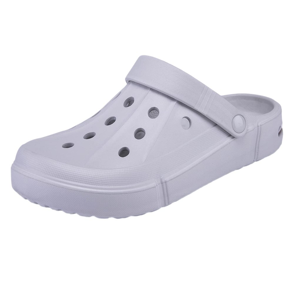 DRESER Women's Men's Garden Clogs Breathable Shoes Bathing Shoes Beach Shoes Water Shoes Footwear Slippers Walking Shoes Home Travel Shoes Grey