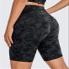 CRZ YOGA Butterluxe Biker Shorts Pockets 8" - High Waisted Workout Yoga Volleyball Buttery Soft Womens Tie Dye Smoke Ink Medium view 2
