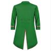 LiiYii Mens Steampunk Victorian Renaissance Costumes Halloween Medieval Gothic Tailcoat Jacket GreenTypeA Small view 2