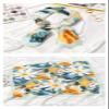 2021 Blooming Flowers Print Square Scarf Women Bandana Hairband Lady Head Wraps Female Shawl Fashion Neckerchief (Color : Yellow, Size : 70cm) view 3