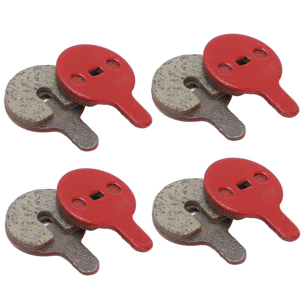 4 Pairs Bike Disc Brake Pads, Resin SemiMetal Oil Brakes Pad Low Noise Cycling Mute & Smooth Brake Pads Replacement for BOL BB8 BB5 M446 Electric Scooter & Mountain Bike Bicycle Accessory