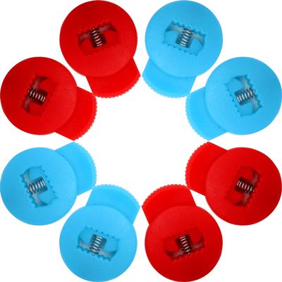 AliBall Glove Locks Baseball, Glove Lace Locks 8 Pack, Never Need Thying Knots Again, Fits All Baseball and Softball Gloves (Sky Blue-Red)