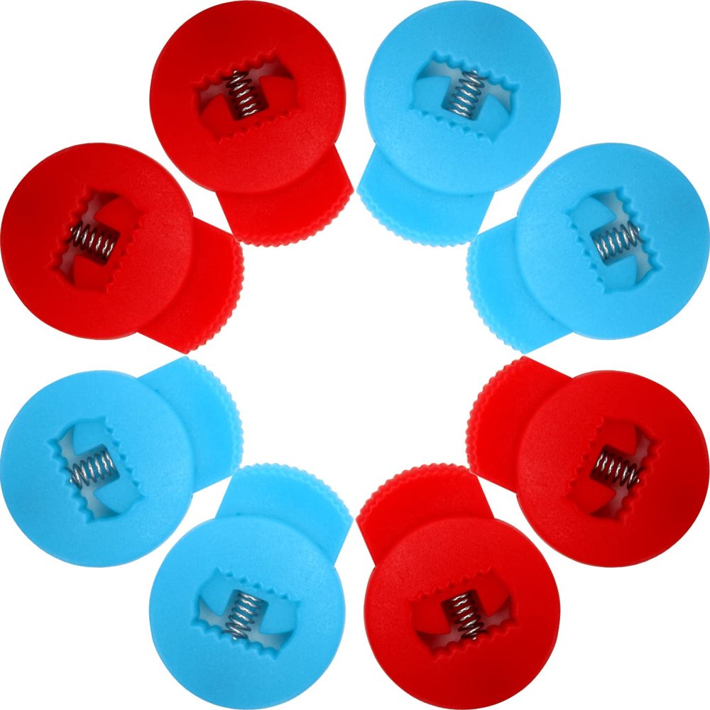 AliBall Glove Locks Baseball, Glove Lace Locks 8 Pack, Never Need Thying Knots Again, Fits All Baseball and Softball Gloves (Sky Blue-Red)