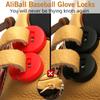 AliBall Glove Locks Baseball, Glove Lace Locks 8 Pack, Never Need Thying Knots Again, Fits All Baseball and Softball Gloves (Black-Red) view 2