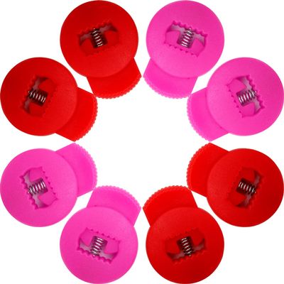 AliBall Glove Locks Baseball, Glove Lace Locks 8 Pack, Never Need Thying Knots Again, Fits All Baseball and Softball Gloves (Red-Pink)