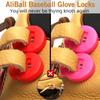 AliBall Glove Locks Baseball, Glove Lace Locks 8 Pack, Never Need Thying Knots Again, Fits All Baseball and Softball Gloves (Red-Pink) view 2