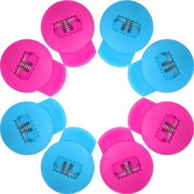 AliBall Glove Locks Baseball, Glove Lace Locks 8 Pack, Never Need Thying Knots Again, Fits All Baseball and Softball Gloves (Pink-Sky Blue)