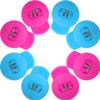 AliBall Glove Locks Baseball, Glove Lace Locks 8 Pack, Never Need Thying Knots Again, Fits All Baseball and Softball Gloves (Pink-Sky Blue)