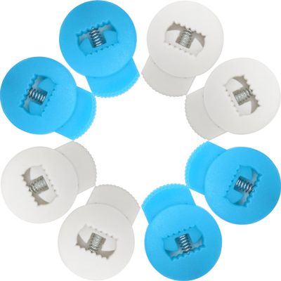 AliBall Glove Locks Baseball, Glove Lace Locks 8 Pack, Never Need Thying Knots Again, Fits All Baseball and Softball Gloves (Sky Blue-White)
