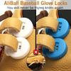 AliBall Glove Locks Baseball, Glove Lace Locks 8 Pack, Never Need Thying Knots Again, Fits All Baseball and Softball Gloves (Sky Blue-White) view 2