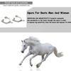 KUIDAMOS 1Pair Silver Spurs Women Stainless Steel Spurs with Carved Decoraation Silver Spurs for Boots Men and Women Spurs for Equestrian Training, Competition Fuetes y Cuartas view 2
