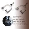 KUIDAMOS 1Pair Silver Spurs Women Stainless Steel Spurs with Carved Decoraation Silver Spurs for Boots Men and Women Spurs for Equestrian Training, Competition Fuetes y Cuartas view 3