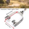 KUIDAMOS 1Pair Silver Spurs Women Stainless Steel Spurs with Carved Decoraation Silver Spurs for Boots Men and Women Spurs for Equestrian Training, Competition Fuetes y Cuartas view 4