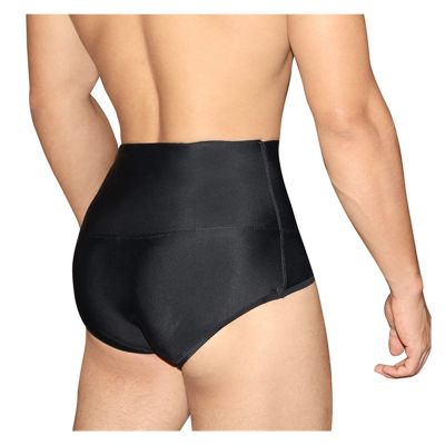 ANMUR Men High-Rise Underwear Shaper Short Pants Mens Hip Enhancer Panties Plus Size Boxers Briefs for Men (Color : Black, Size : L/Large)