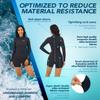 MWTA Womens Shorty Wetsuit, 2mm Neoprene Long Sleeve Swimsuit with Back Zip, Offers UV Protection, Wetsuit for Diving Snorkeling Swimming Surfing, Size 2 view 2