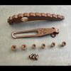 Flat Copper Titanium Back Spacer & Deep Pocket Clip For Spyderco Manix 2 G10 view 2
