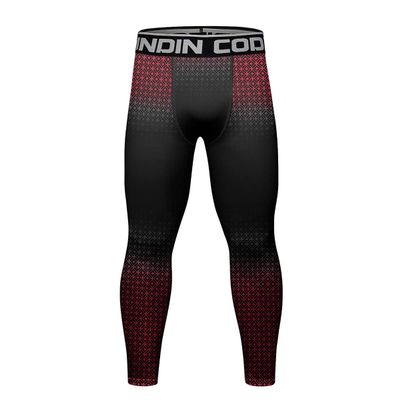 Red Plume Men's Sports Compression Pants Tights Baselayer Workout Cool Dry Long Running Leggings for Cycling Yoga Basketball (HH,L)