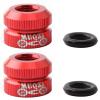2 Pieces Bike Vacuum Tire Valve Nuts with Sealed O-Ring, Presta Inner Tube Valve Nut Accessories for Most Mountain or Road Bicycle (Red) view 1