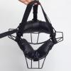 Blaward Baseball Softball Catcher Masks Protective Gear, Softball Defensive Fielder Face Mask, Wide Field Vision Soft Durable Safety Fielder Head Guard Softball Batting Helmet for Kids Youth Adults view 2
