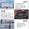 Basketball Stand Indoor Outdoor Portable Basketball Hoop, Height Adjustable 1.2-2.1m, Suitable for Children and Teenagers Dunk Game, 82x60cm (Size : 82X60CM/32X23IN) view 3