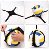 TOBWOLF Volleyball Spike Trainer with Bottom Holder, Volleyball Spiking Pal for Basketball Hoop, Adjustable Volleyball Holder, Solo Practice Trainer Improves Serving, Jumping and Spiking Power - Black view 4