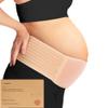 KeaBabies Pregnancy Belly Bands for Pregnant Women - 1-Pack, Soft & Breathable Maternity Belly Support Band, Easy Adjustable Maternity Belt for Back, Pelvic Support,Comfortable(Classic Ivory, 2XL) view 1
