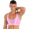 Fldy Mens Shirt Fitness Gym Bodybuild Tank Top Sport Jersey Compression Vest Workout Athletic Undershirt Pink B X-Large view 3