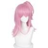 TO KU TOO YUO Anime Cosplay Wig With 45cm Long Pink Heat Resistant Synthetic Hair Halloween Party Wigs + Wig Cap view 1