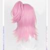 TO KU TOO YUO Anime Cosplay Wig With 45cm Long Pink Heat Resistant Synthetic Hair Halloween Party Wigs + Wig Cap view 3