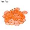 PATIKIL Golf Ball Marker, 150 Pack 24mm Round Transparent Flat Position Mark Places Marking Tool Golf Sport Accessory, Orange view 3