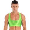 Fldy Mens Shirt Fitness Gym Bodybuild Tank Top Sport Jersey Compression Vest Workout Athletic Undershirt Fluorescent Green B Large view 1