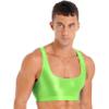 Fldy Mens Shirt Fitness Gym Bodybuild Tank Top Sport Jersey Compression Vest Workout Athletic Undershirt Fluorescent Green B Large view 4
