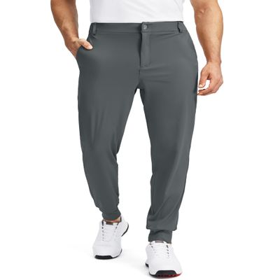 Men's Golf Joggers Pants with 5 Pockets Slim Fit Stretch Sweatpants Running Travel Dress Work Pants for Men(Ink Grey, M
