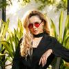 FEISEDY Sunglasses Steampunk Mens Women Aviators Retro Round Sunglasses Metal Frame Fishing Driving Hippie Glasses B2351 view 4