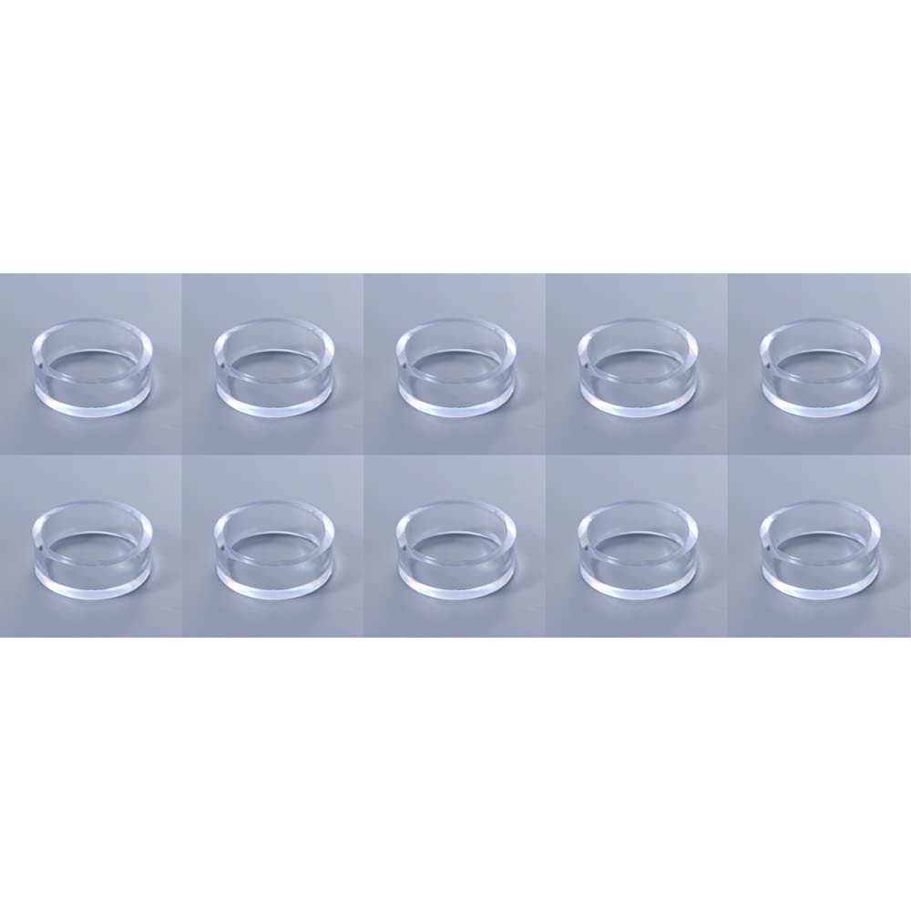 10pcs Acrylic Display Stand,Clear Sphere Holder, Round Plastic Baseball Ring Stands Holder, for Golf Ball Softball Tennis Ball(L)