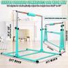 Seliyoo Foldable Gymnastics Bar for Kids, Adjustable Height from 35" to 59", 350 LBS Capacity, Home Gym Equipment for Kids Ages 3-18, Anti -Slip Rubber Feet,Unique Stable Structure view 2