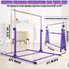 Seliyoo Foldable Gymnastics Bar for Kids, Adjustable Height from 35" to 59", 350 LBS Capacity, Home Gym Equipment for Kids Ages 3-18, Anti -Slip Rubber Feet,Unique Stable Structure view 2