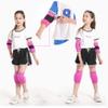 ADLIKES Knee and Elbow Pads Protective Gear Set (4pc) for Cycling Running Volleyball Crashproof Antislip for Kids Youth Fuchsia M view 3