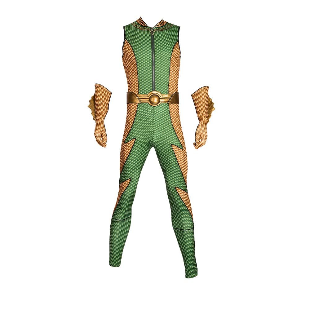 The Deep Cosplay Jumpsuit, Hot TV Series Costume Bodysuit with Belt Glove for Halloween(XL)