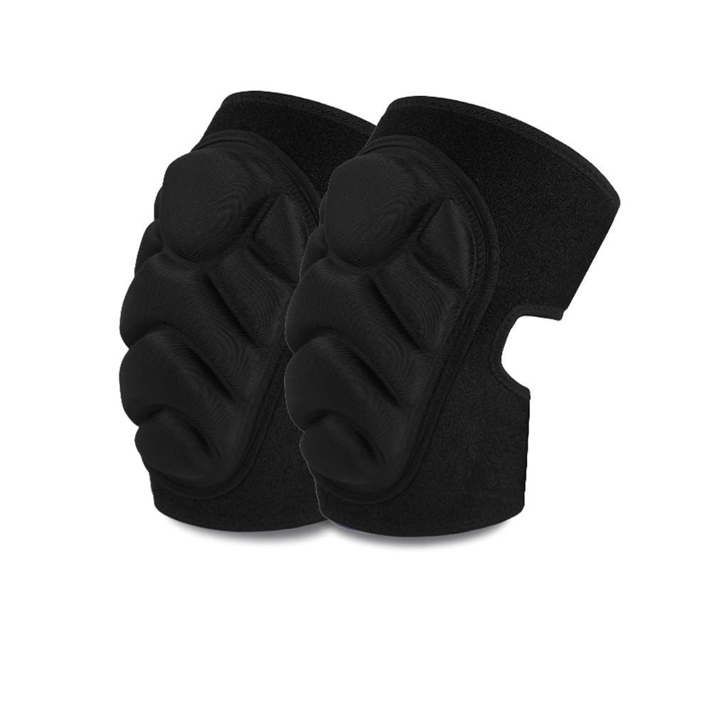ADLIKES Knee Pads Protective Gear (2pc) for Cycling Running Volleyball Crashproof Antislip for Kids Youth Adults Black M