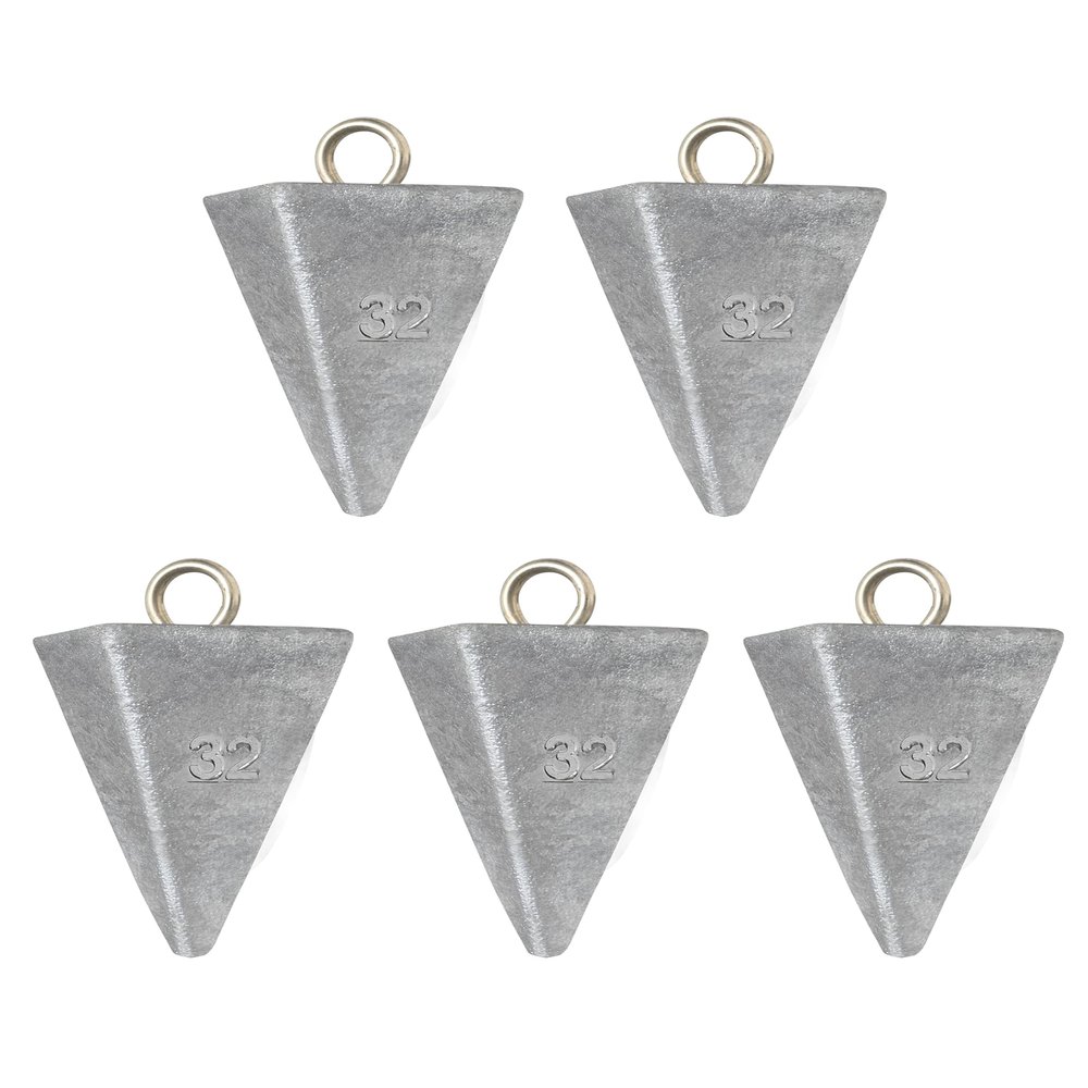 BLUEWING 6lb Box Pyramid Sinkers Lead Fishing Weights for Saltwater, 32oz, 3 Pack