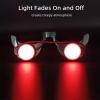 JIAHG Halloween Costume Accessory Lighted Up Glowing Red Eye Glasses for Horror Dark Grim Reaper Glow Glasses Cosplay Death Wizard Devil Dressed up Rave Party Favor Eyewears view 2
