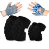 ADLIKES Knee and Elbow Pads Protective Gear Set (6pc) for Cycling Running Volleyball Crashproof Antislip for Kids Youth Adults Black S view 1