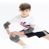 ADLIKES Knee and Elbow Pads Protective Gear Set (4pc) for Cycling Running Volleyball Crashproof Antislip for Kids Youth Gray M view 2