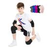 ADLIKES Knee and Elbow Pads Protective Gear Set (4pc) for Cycling Running Volleyball Crashproof Antislip for Kids Youth Black S view 1