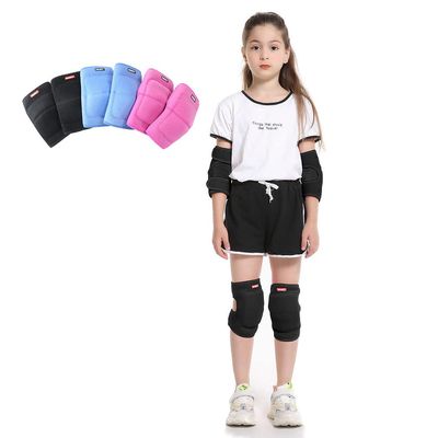 ADLIKES Knee and Elbow Pads Protective Gear Set (4pc) for Cycling Running Volleyball Crashproof Antislip for Youth Adults Black L